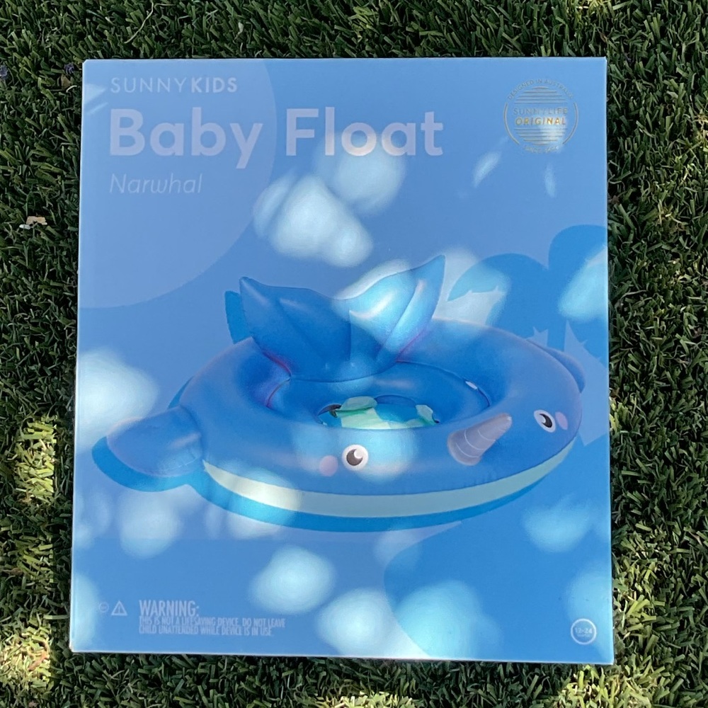 Sunnylife Narwhal Baby Pool Float - NIB